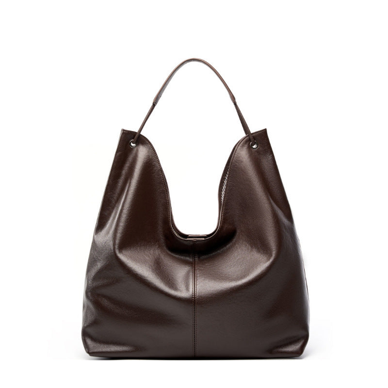 Classic Vegetable Tanned Leather Tote Bag