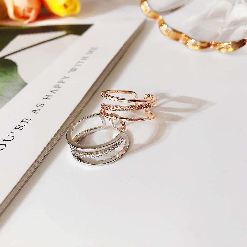Multi-Layer Zircon Adjustable Ring