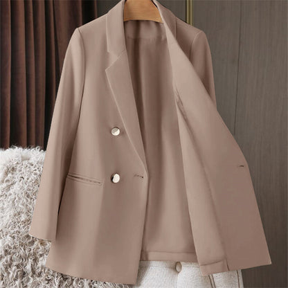 Slim Fit Woven Texture Suit Jacket – Women's Casual Commuter Blazer