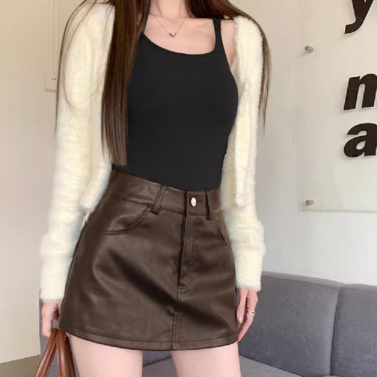 Fall/Winter PU A-Line Skirt