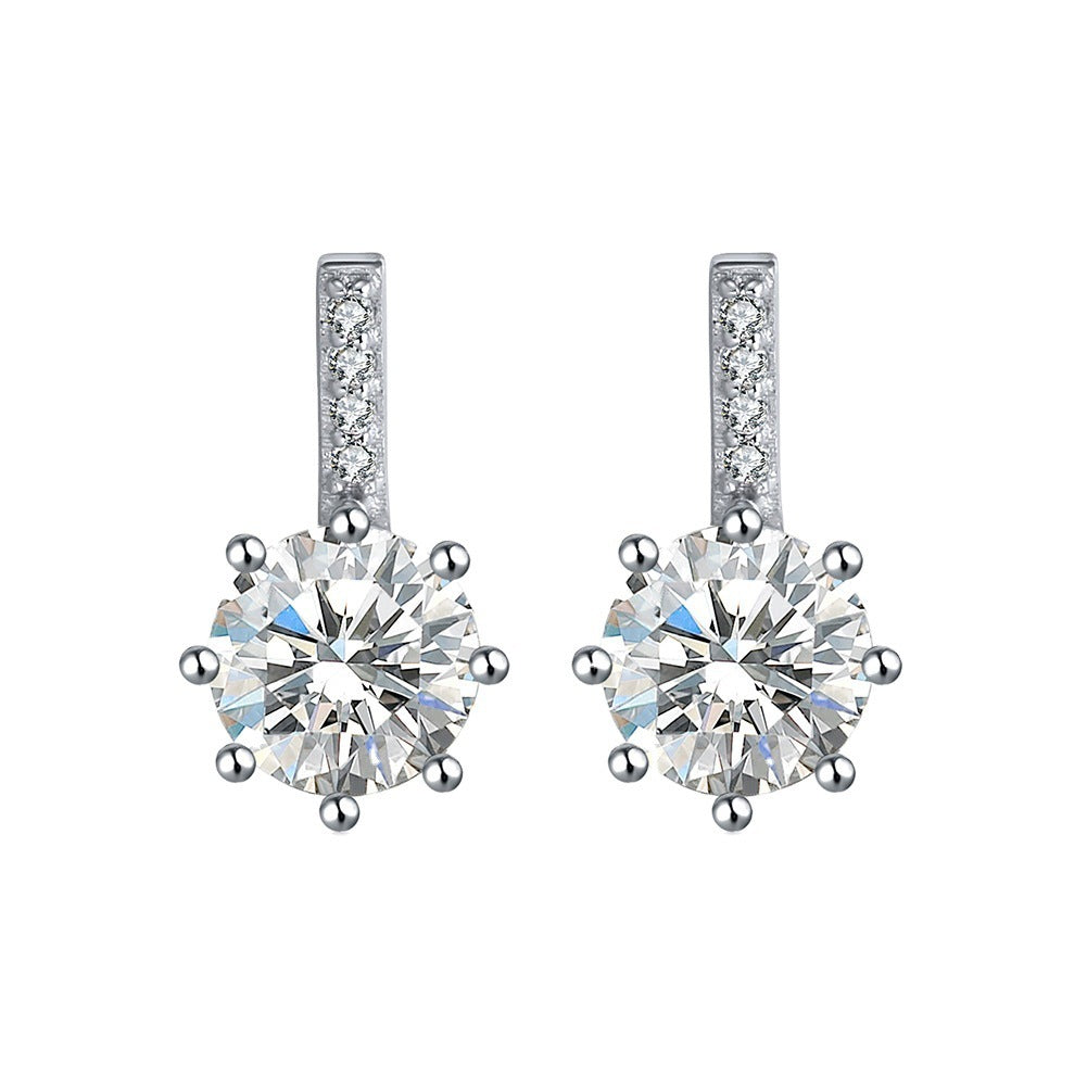 S925 Elegant Silver Stud Earrings