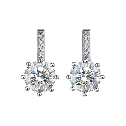 S925 Elegant Silver Stud Earrings