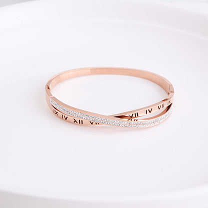 Roman Word Titanium Steel Bracelet