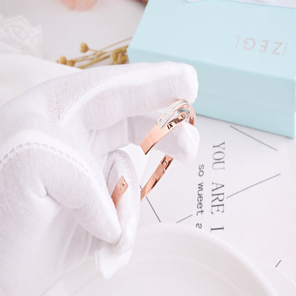 Roman Word Titanium Steel Bracelet