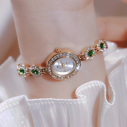 Rainbow Light Gemstone Oval Watch