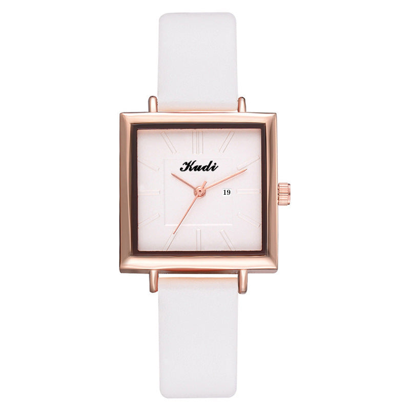 Minimalist Square Calendar Watch