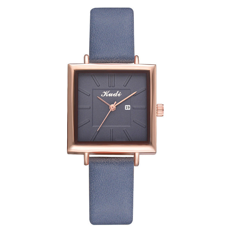 Minimalist Square Calendar Watch