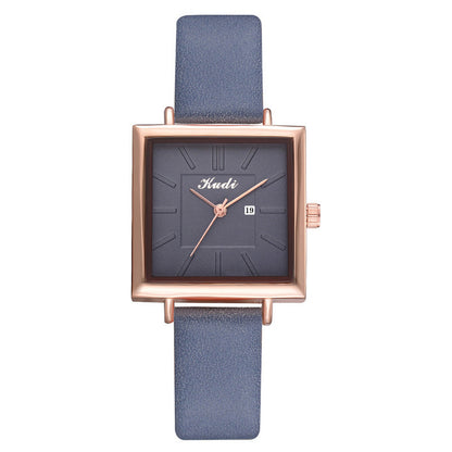Minimalist Square Calendar Watch