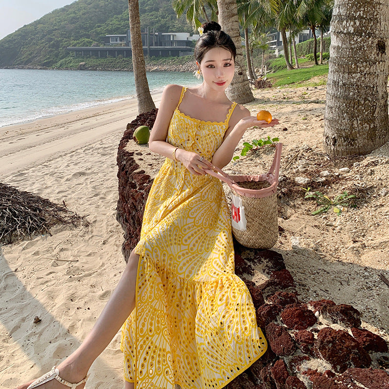 Waist-Slimming Summer Beach Dress
