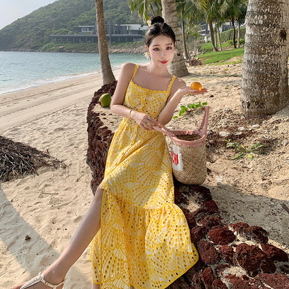Waist-Slimming Summer Beach Dress