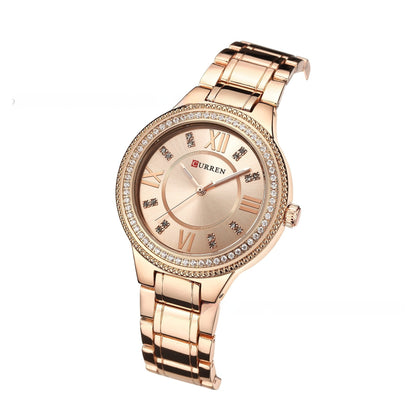 Waterproof Diamond Accent Quartz Watch