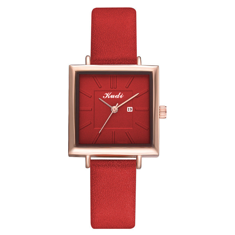 Minimalist Square Calendar Watch