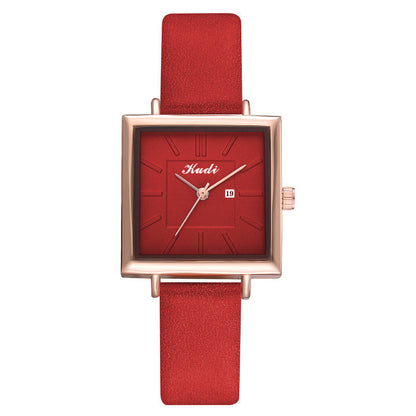 Minimalist Square Calendar Watch