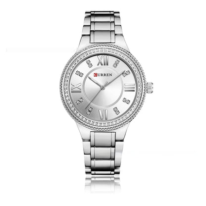 Waterproof Diamond Accent Quartz Watch