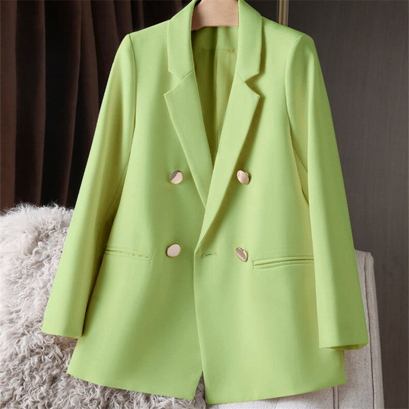 Slim Fit Woven Texture Suit Jacket – Women's Casual Commuter Blazer