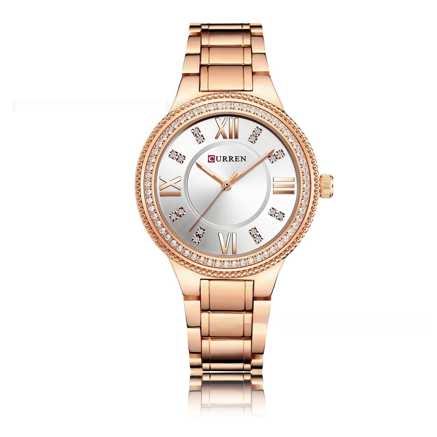 Waterproof Diamond Accent Quartz Watch