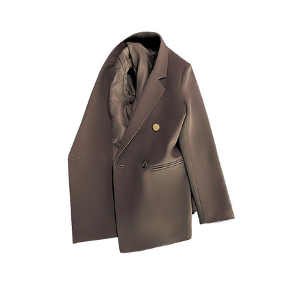 Slim Fit Woven Texture Suit Jacket – Women's Casual Commuter Blazer