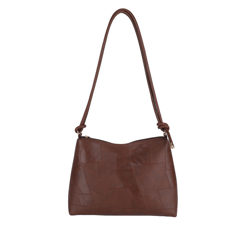 Retro Solid Color Casual Tote Bag