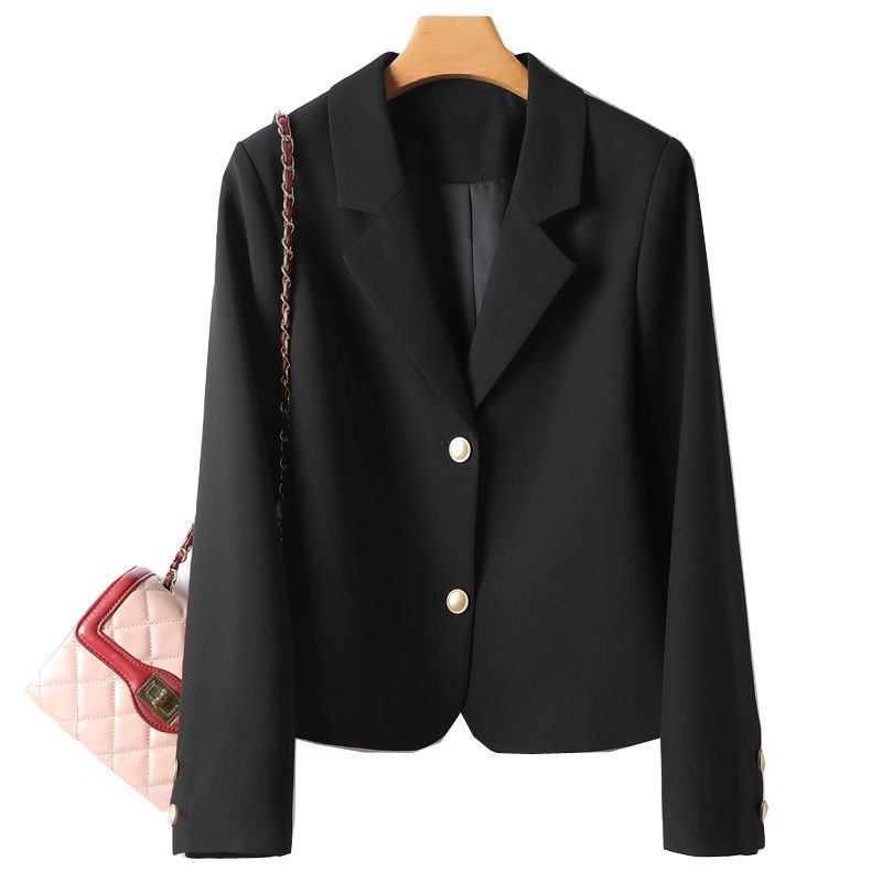 Elegant Single-Breasted Small Suit – Women's Classic Loose Fit Jacket