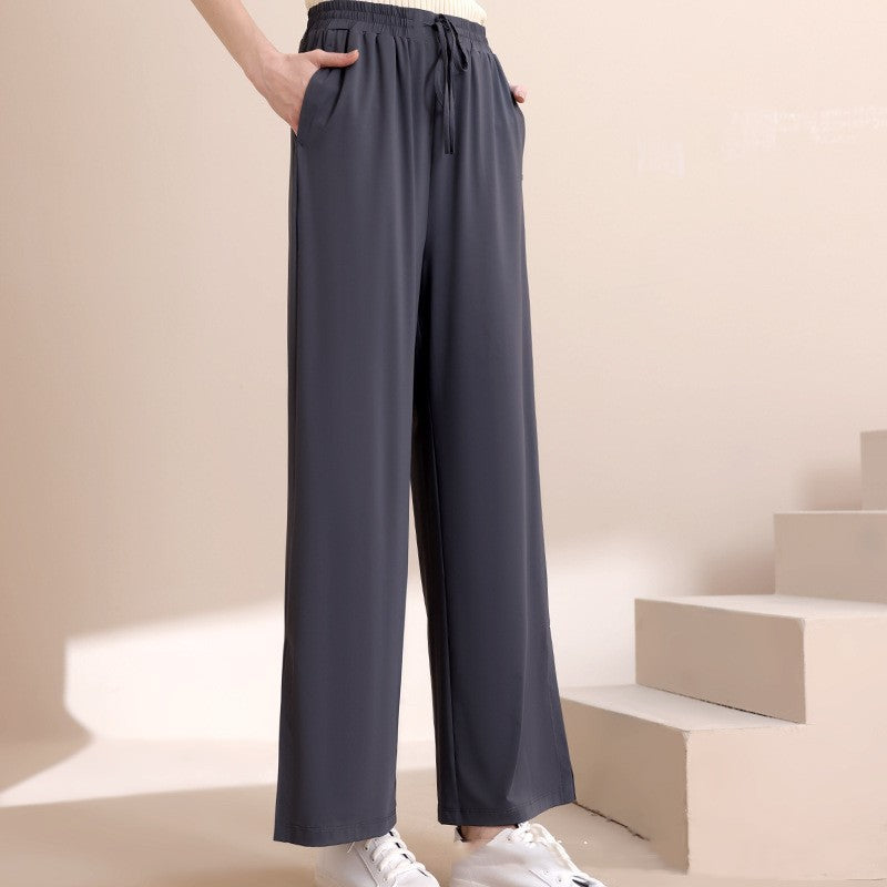 High Waist Sports Drape Pants