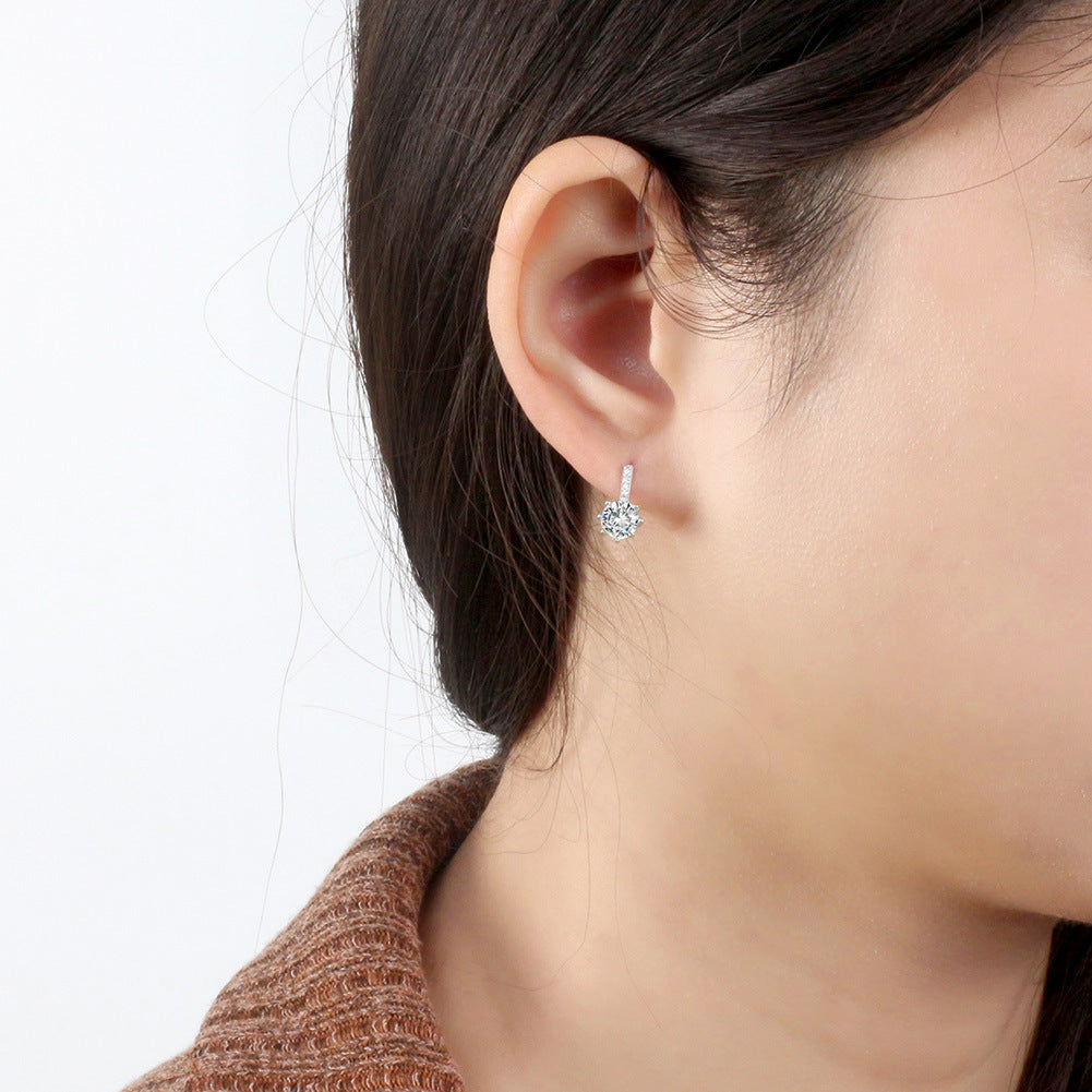 S925 Elegant Silver Stud Earrings