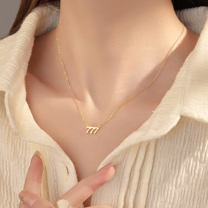 S925 Silver Lucky Number Necklace