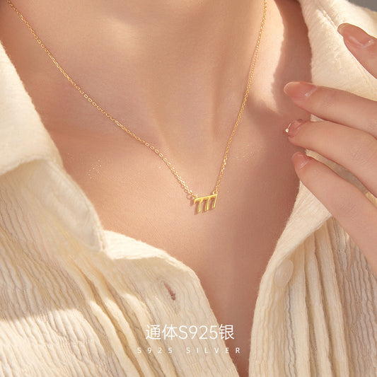 S925 Silver Lucky Number Necklace