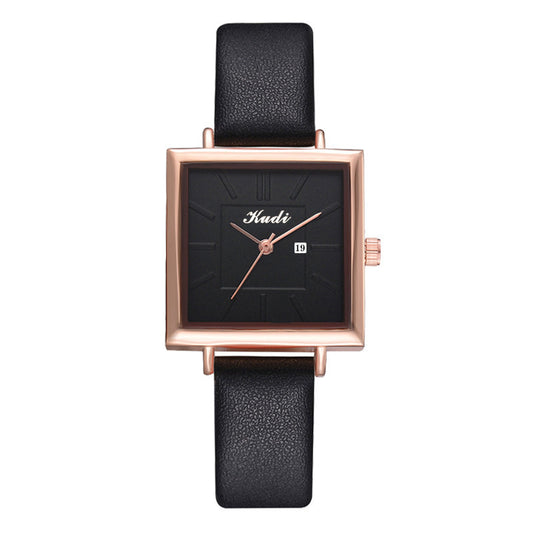 Minimalist Square Calendar Watch