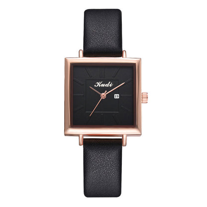 Minimalist Square Calendar Watch