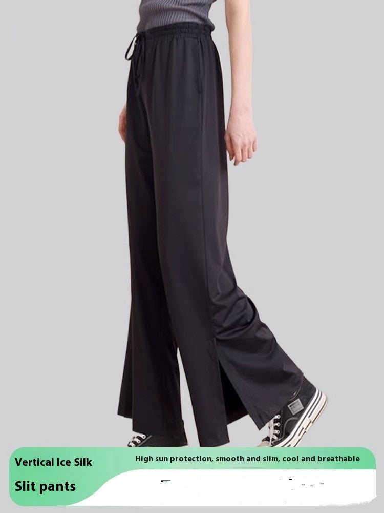 High Waist Sports Drape Pants