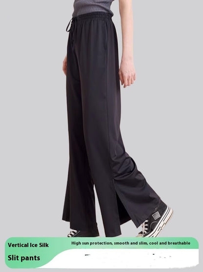 High Waist Sports Drape Pants