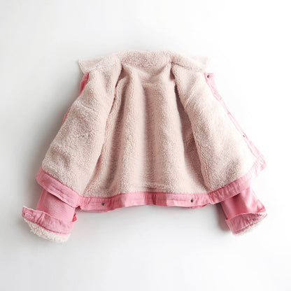 Fleece-lined Thick Denim Jacket – Women's Urban Short Cotton Coat