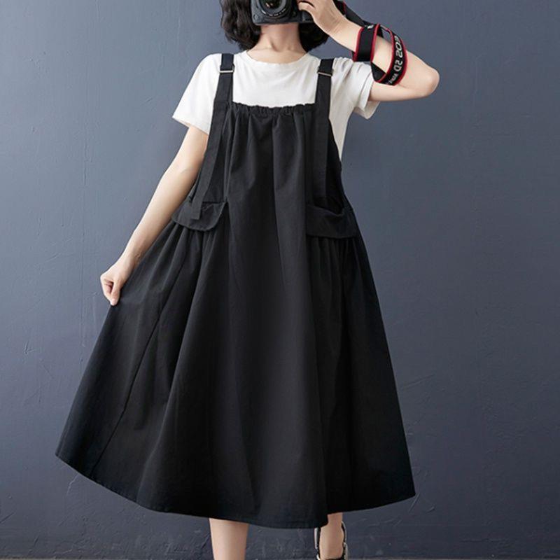 Belly-Slimming Retro Braces Dress