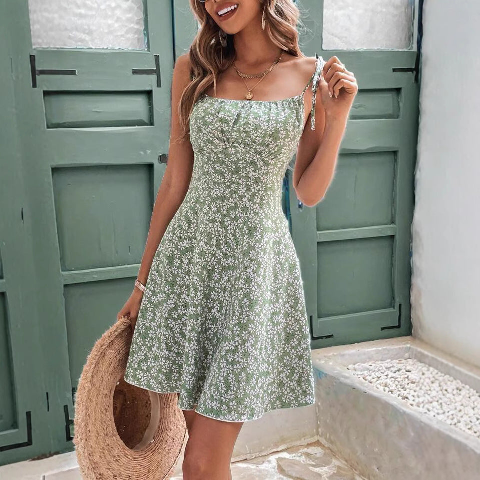 Floral Backless Summer Dress