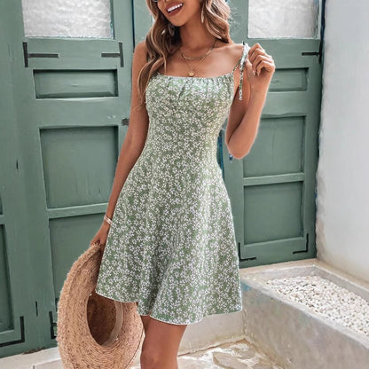 Floral Backless Summer Dress