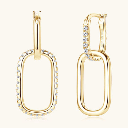 Moissanite Sterling Silver Eardrops