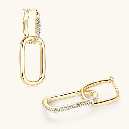 Moissanite Sterling Silver Eardrops