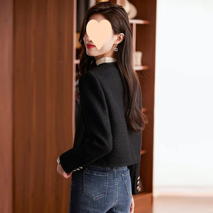 Short Tweed Suit Jacket – Women's Elegant Classic Fit