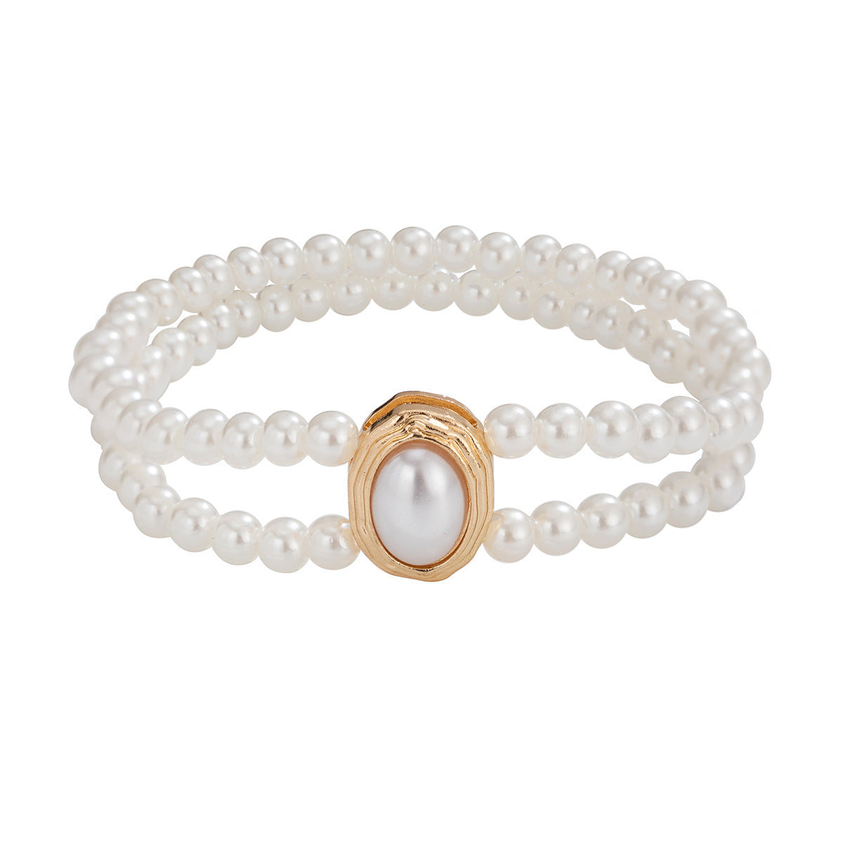 Retro Double-Layer Pearl Anklet