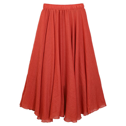 Slimming Flowy High-Waist Skirt