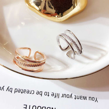 Multi-Layer Zircon Adjustable Ring