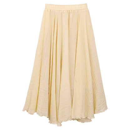 Slimming Flowy High-Waist Skirt