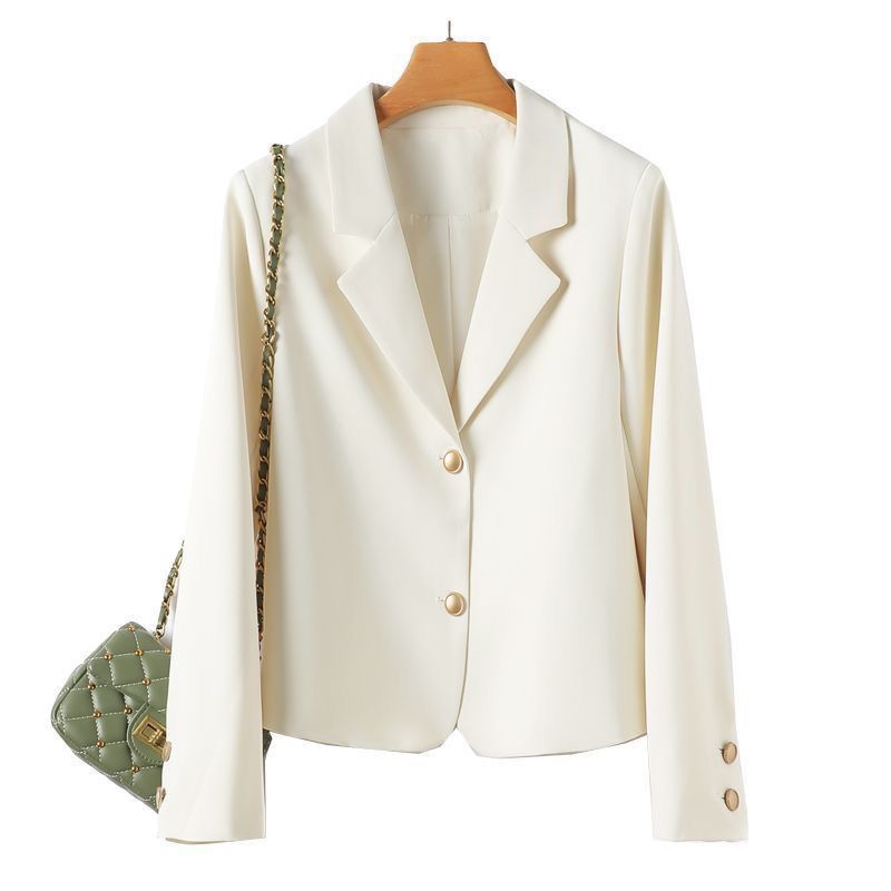 Elegant Single-Breasted Small Suit – Women's Classic Loose Fit Jacket