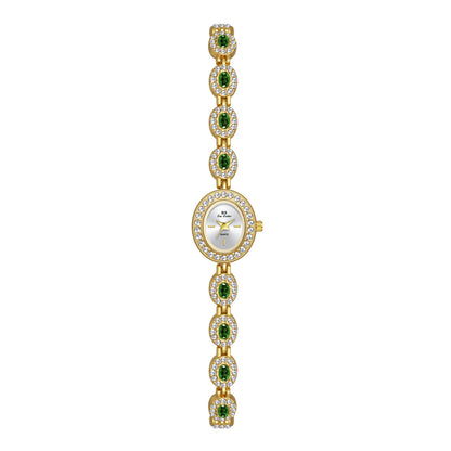 Rainbow Light Gemstone Oval Watch