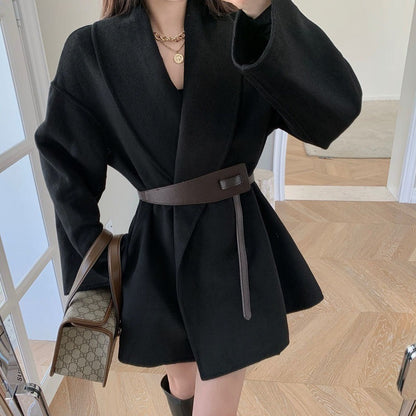 Extra Large Size Trench Coat – Spring & Autumn Woolen Outerwear