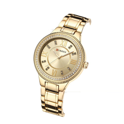 Waterproof Diamond Accent Quartz Watch