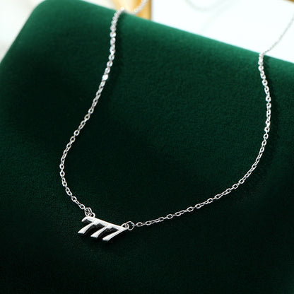 S925 Silver Lucky Number Necklace