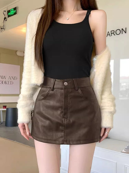 Fall/Winter PU A-Line Skirt