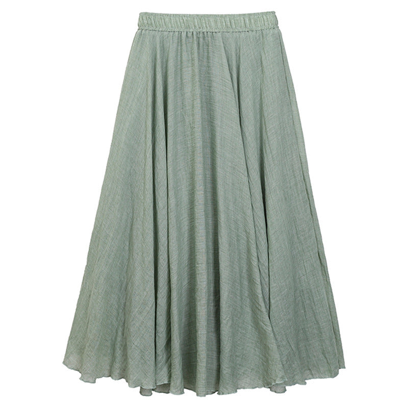 Slimming Flowy High-Waist Skirt