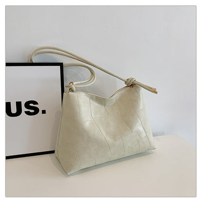 Retro Solid Color Casual Tote Bag